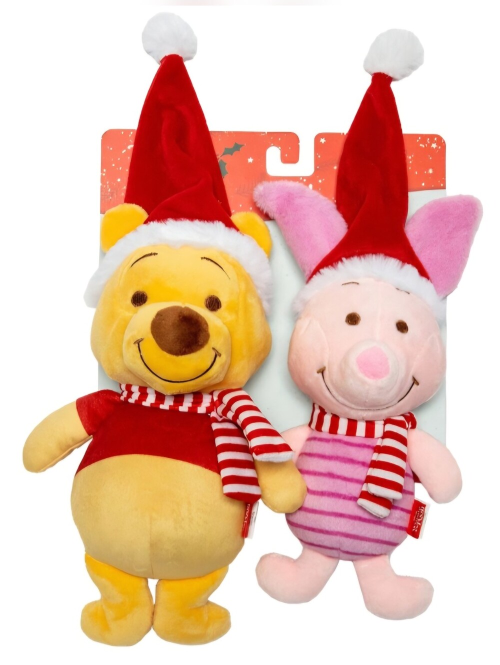 NWT Disney's Winnie the Pooh 2-pk. Pooh & Piglet Plush Holiday Christmas Pet Toy